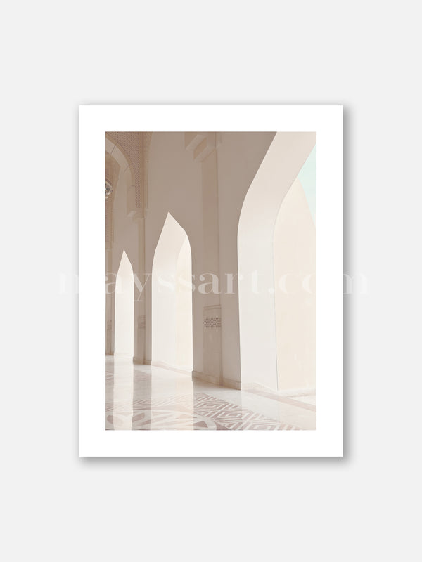 Middle East Mosque Corridor- Poster