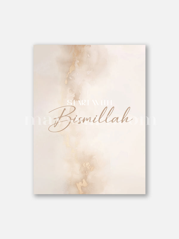 Start with Bismillah Abstract Background