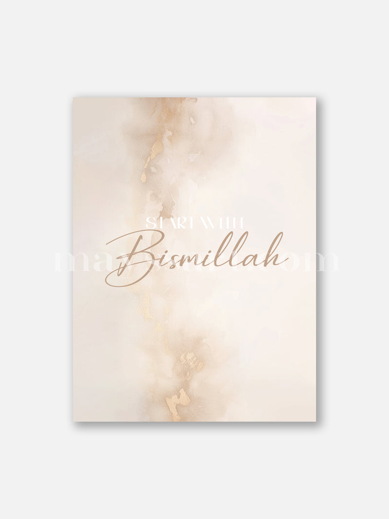 Start with Bismillah Abstract Background