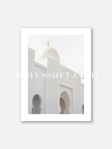 White Mosque Left View  - Poster