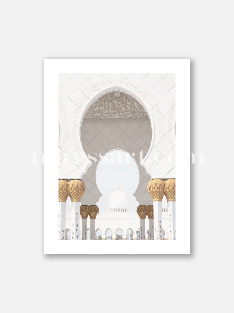 Arch Column Inside Mosque  - Poster