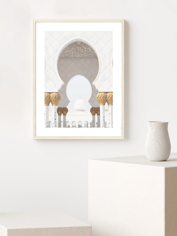 Arch Column Inside Mosque  - Poster