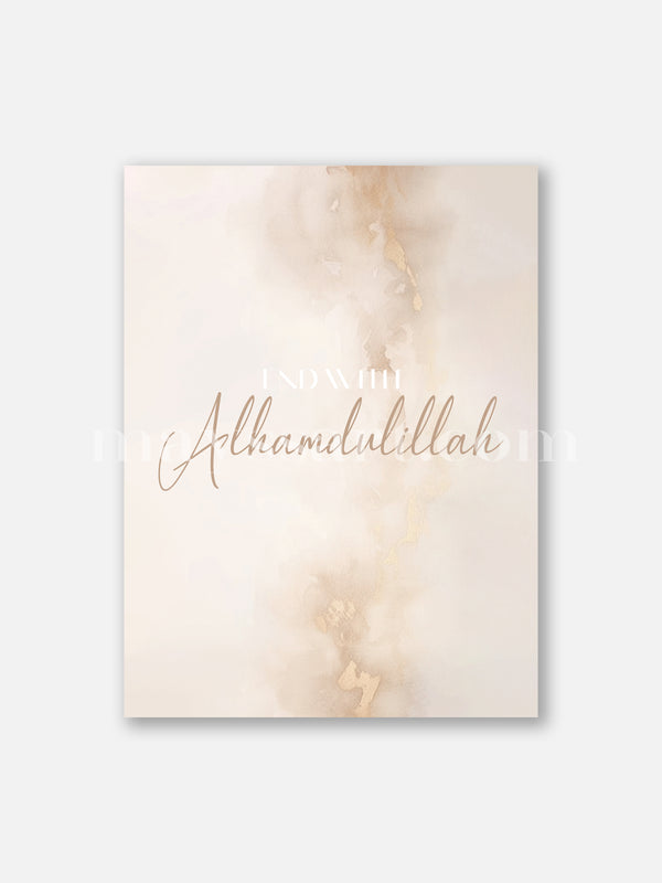 End with Al-Hamdulillah Abstract Background