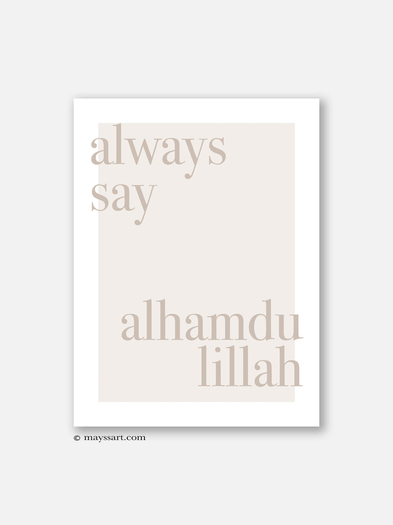 Always Say - Poster