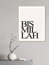 Bismillah Typography Pink- Poster