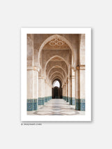 Medina Blue Pillar Corridor - Poster