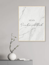 Hope With InchaAllah Marble - Poster