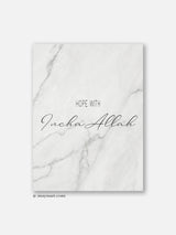 Hope With InchaAllah Marble - Poster