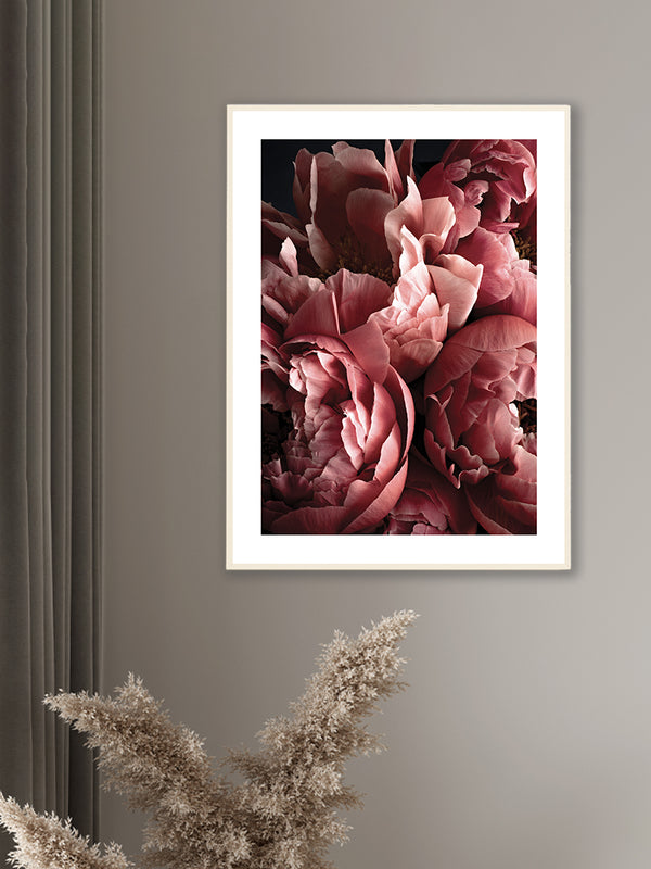 Red Peonies Bouquet- Poster