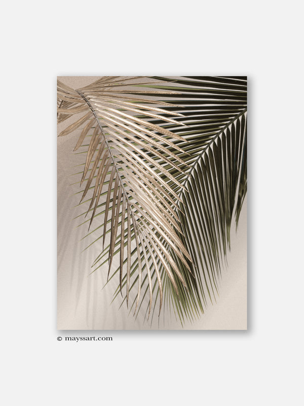 Gold Palm Leaf - Poster