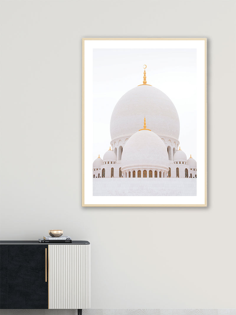 Sheikh Zayed Mosque Moon - Poster