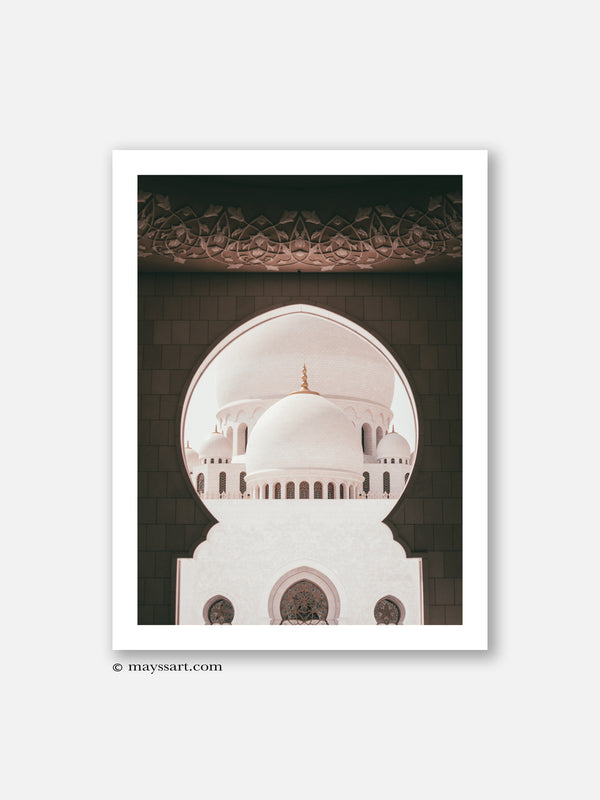 Zayed Mosque Arcade - Poster