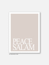 Peace Salam Beige - Poster