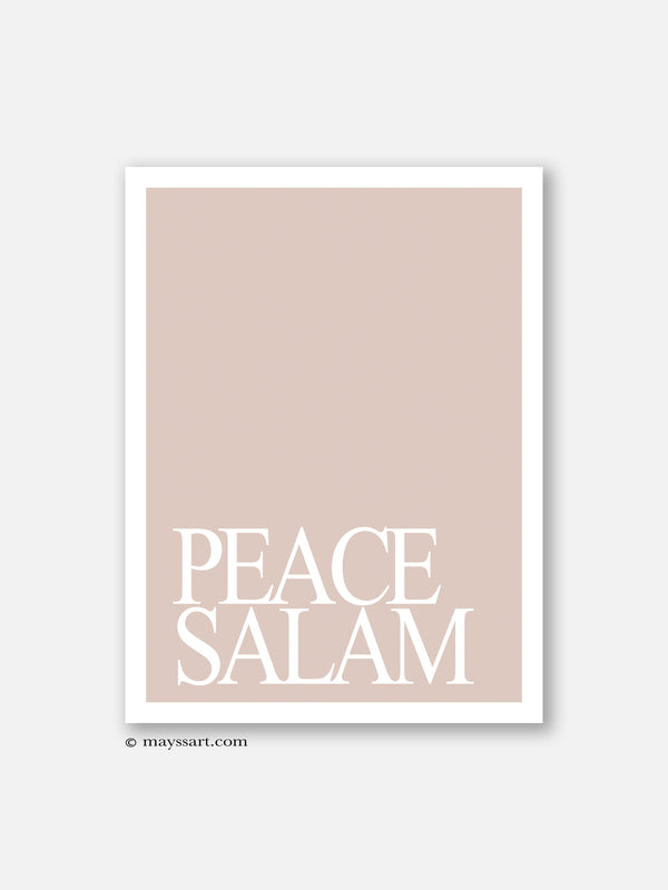 Peace Salam Pink - Poster