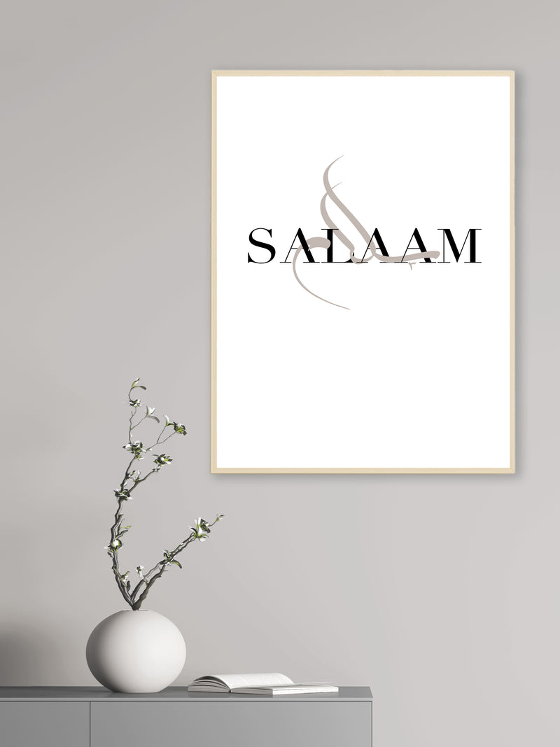 Salaam with Calligraphy - Poster