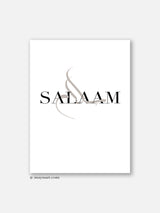 Salaam with Calligraphy - Poster